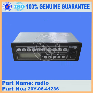 PC300-7 radio 20Y-06-41236 części zamienne do koparek komatsu