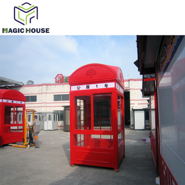 China Manufacture Customized Mobile outdoor London Red Telephone booth for sale