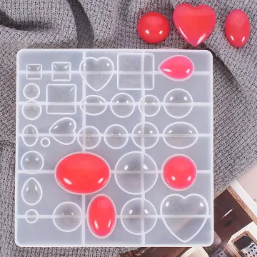 OEM Silicone Resin Craft Casting Moulds DIY Jewelry - Round Square Heart Shape Owl Key Chains & Pendants (2021, 35pcs, 5-10 Days)