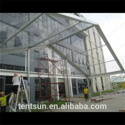 Big Durable transparent event tent and tent fabric