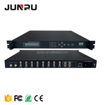 DVB-S2 to DVB-C Trans-Modulator with Muxing and Scrambling