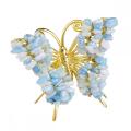 Aquamarine Butterfly Decoration Healing Crystal Chip Beads Ornament Home Decor Gifts