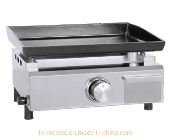 Single Burner Countertop Gas Grill 1 Control Gas Fried Griddle Desktop Gas Griddles Enamel Grille