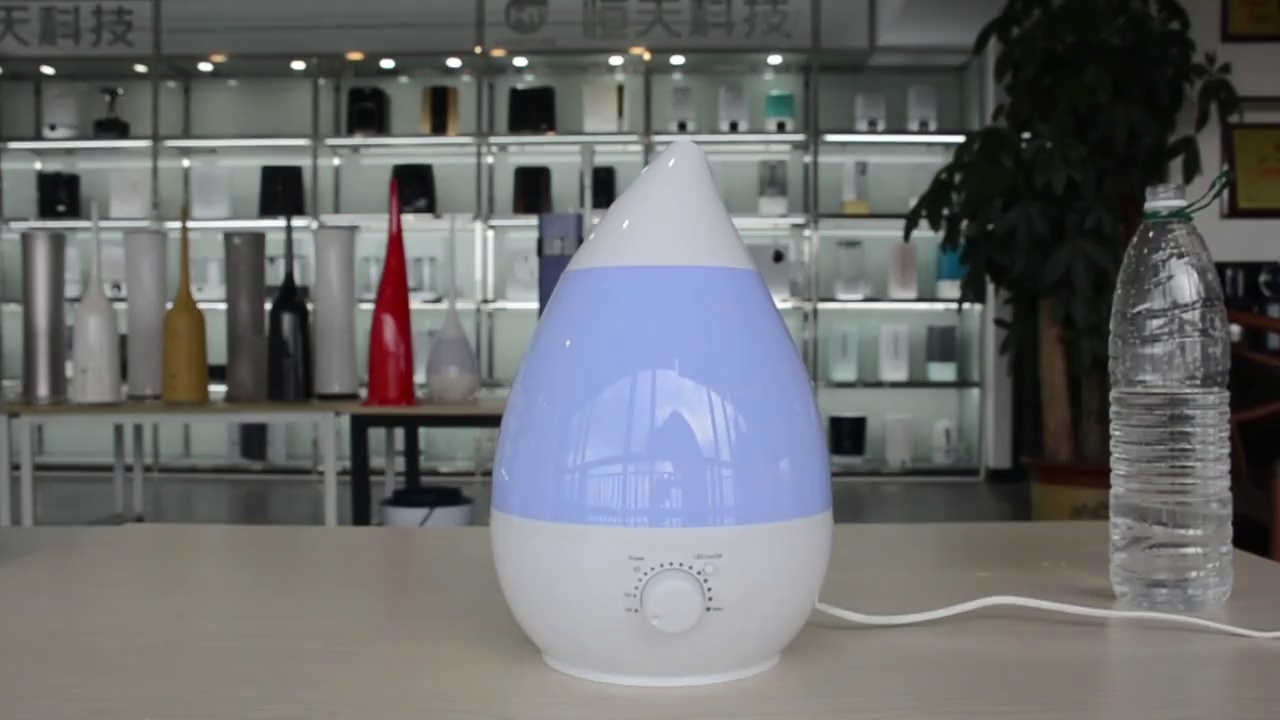HONETIAN 7 colors night light knob control large mist output 3.8L capacity custom colors indoor ultrasonic cool mist humidifiers