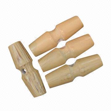 40mm Long, Imitation Wood Horn Toggle Button for coat