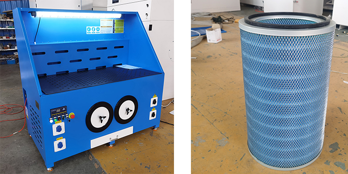 polishing dust collection table