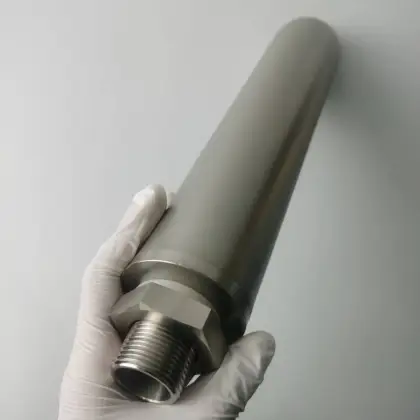 Metal powder sintered titanium rod filter cartridge