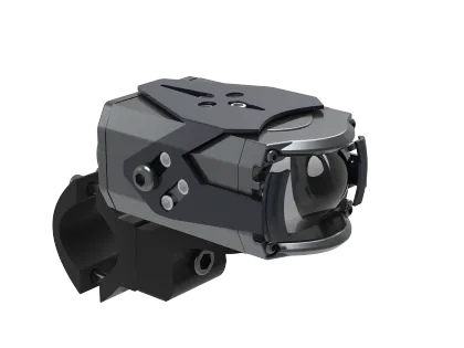 LED Motorcycle Spotlight - Dual Color White Amber Auxiliary Headlight for Trucks, SUVs, UTVs