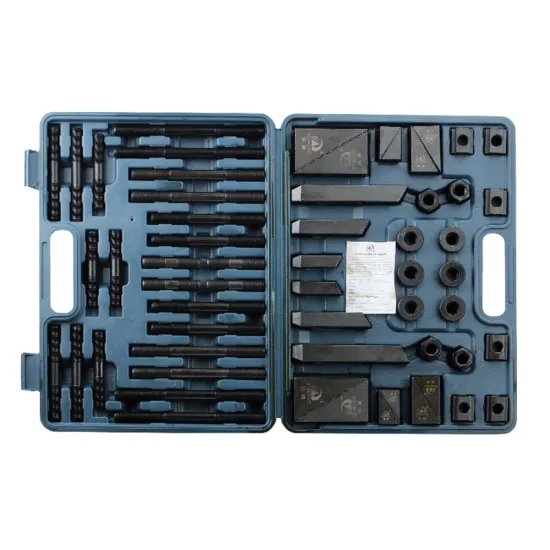 58-Piece T-Slot Clamp Kit: Comprehensive Lathe and Milling Machine Accessory Set for M10, M12, and M14 Applications