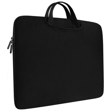Black Custom Logo Protective 15.6 Inch Neoprene Laptop Sleeve with Handle
