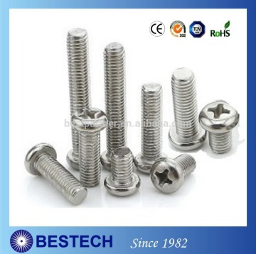 DIN7985 Phillips Cheese Head Full Thread Zinc Plating Stainless Steel Metric Machine Screw