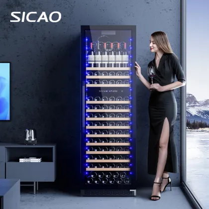 220V 50Hz Freestanding Dual Zone Wine Cooler Refrigerator