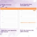 Spiral Bound Hardcover Daily Weekly Monthly Planner Notebook