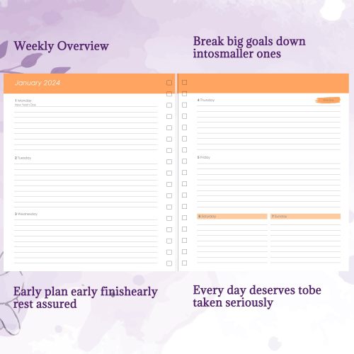 Weekly Planner Spiral Bound Hardcover Daily Weekly Monthly Planner Notebook Factory