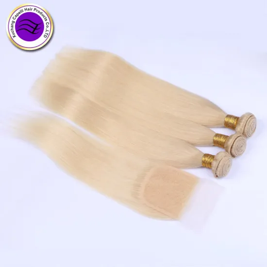 Best quality brazilian virgin human hair 613 bundles with closure frontal
