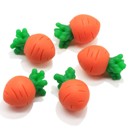 Resin 3D Carrot Charms Embellishments DIY Jewelry Findings Cute Fruit Pendants For Necklace Earrings Craft Accessories