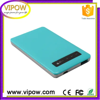 Ultra thin touch switch powerbank 5000mah for mobile phone