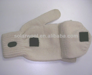 Merino Wool Gloves With Removed Cap