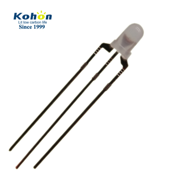 3mm Dual Color Red Green Common Cathode Through Hole LED Diode