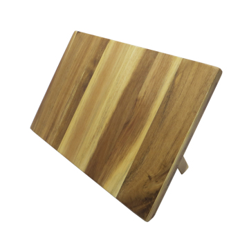 Magnetic Dark Wooden Knife Display Stand for Kitchen
