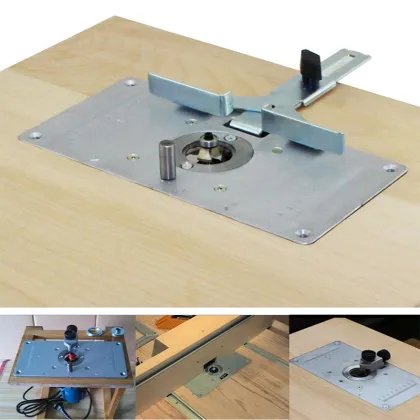 AOBEN Multifunctional Aluminium Router Table Insert Plate for Electric Wood Milling Trimming Machine Woodworking Benches