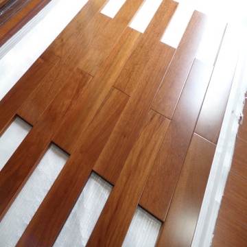 Natural Asian Taun Solid Wood Floor with Big Click Lock System and Underfloor Heating