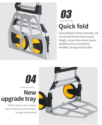 Wholesale Heavy Duty Stair Climbing Cart: 150KG Capacity Hand Truck with Bungee Cord and Foldable Design for Upstairs Cargo Transport