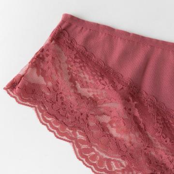 Women's Cotton Lace Patchwork Briefs