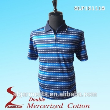 100% Cotton mercerized 40s/2 knitted jersey polo shirt