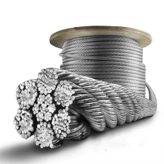 6x24, 7x7 Galvanized Wire Cable and Steel Wire Rope: Sizes 18mm and 12mm