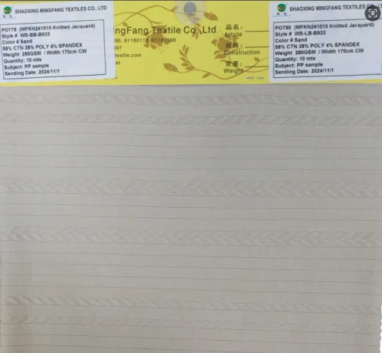 CVC Double Jacquard Fabric Knitted