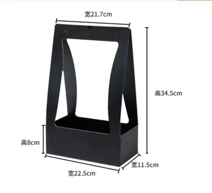 Custom Handle Paper Basket Packaging Box for Flowers