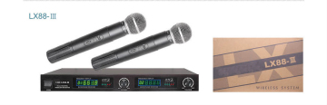 High quality VHF 2 channels wireless microphone LX-88III