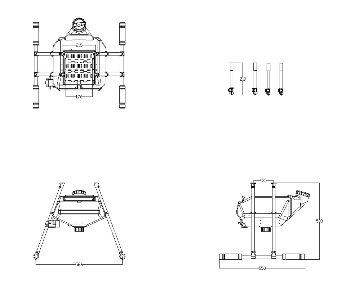 16L Pesticide Spraying System Landing Gear