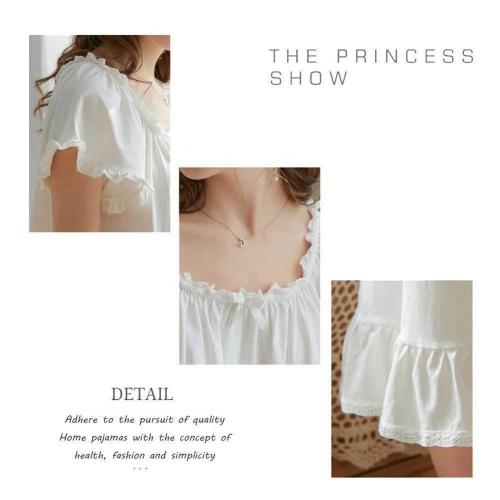 Women Gown Princess Nightdress Women Cotton Nightgowns Vintage Gown Princess Nightdress Manufactory