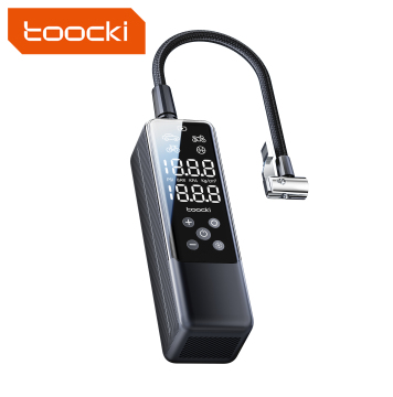 Toocki New Arrival 85W Black Portable Power Indicator Inflator Compressor