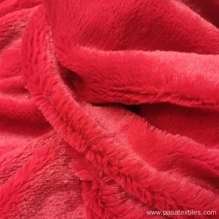 100% polyester warp knitted PV plush fabric