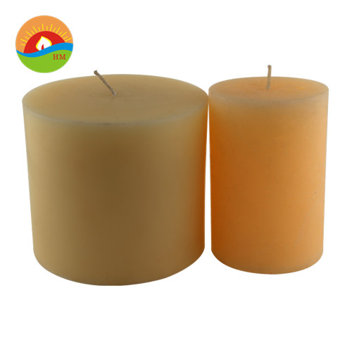 decorative pillar natural soy wax cotton wick candle