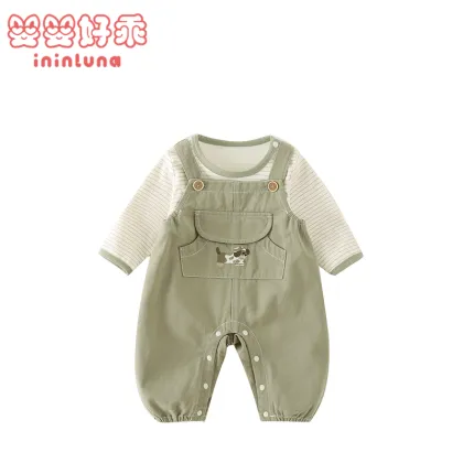 Baby Spring Suspender Pants Outfit Set