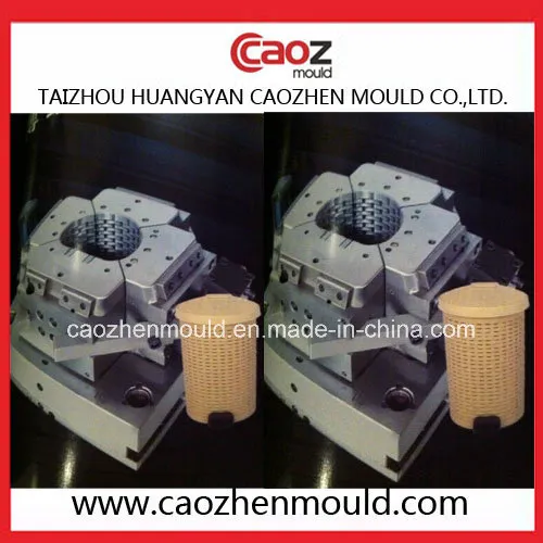 Good Quality Plastic Injection Rattan Pedal Bin Mould