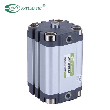ADVU Series ISO 21287 Standard Double Acting Air Compact Pneumatic Cylinders (Bore 20-80mm)