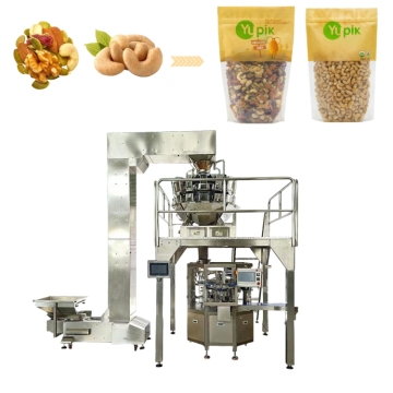 Automatic Rotary Food Filling Machine for Zipper Pouches - Nuts and Granules