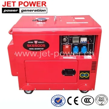 SWISS KRAFT three phase portable silent diesel generator 3.5kva 6.5kva