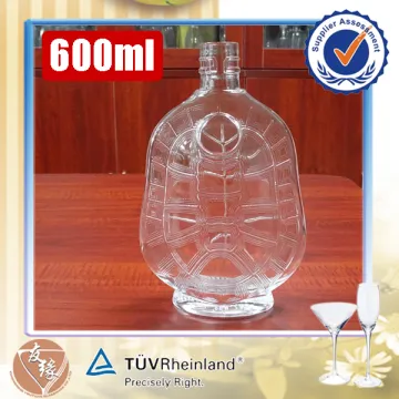 High flint glass 600ml beautiful animal shaped liquor bottle odd-shaped glass wine bottle