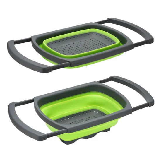 Kitchen Plastic Folding basket strainer