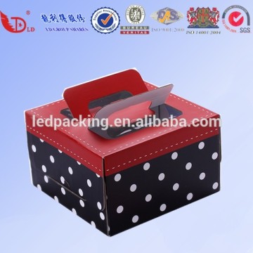 Custom printed cupcake boxes,paper cardboard cake boxes with handle