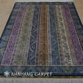 4&#39;x6 &#39;Handmade Silk Striped Persian Carpet Oriental Rug