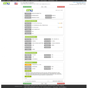 Arroz para USA Datos de importación