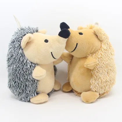 Interactive Plush Hedgehog Dog Toy