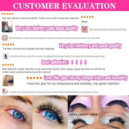 Korean Low Humidity Professional Eyelash Glue for Sensitive Eyes